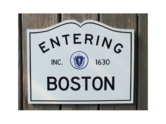 Entering Boston, MA
