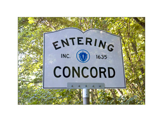 Entering Concord, MA