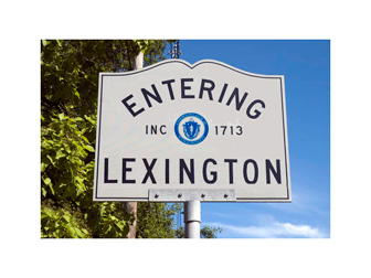Entering Lexington, MA